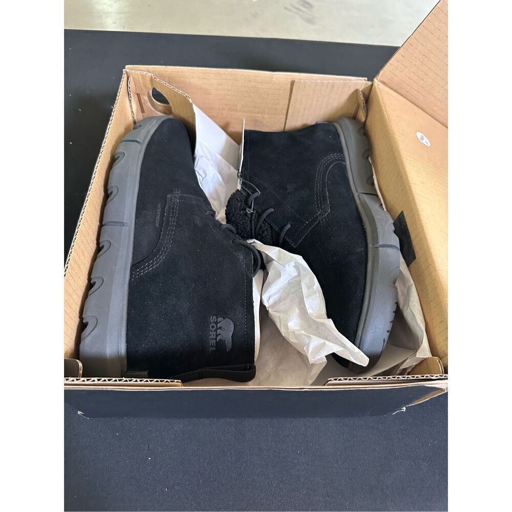 Sorel Explorer Next Drift Waterproof Black Sea Salt Boots 11